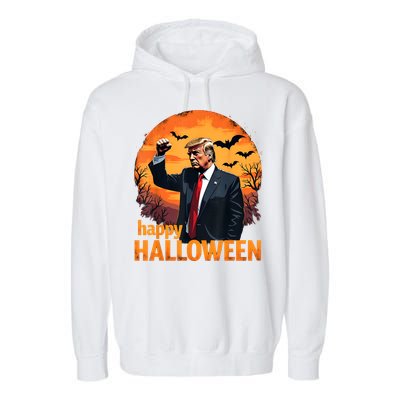 Trump Happy Halloween Trump Vance 2024 Usa Trump Halloween Garment-Dyed Fleece Hoodie