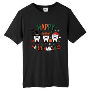 Th Happy Hallothanksmas Dental Halloween Merry Christmas Gift Tall Fusion ChromaSoft Performance T-Shirt