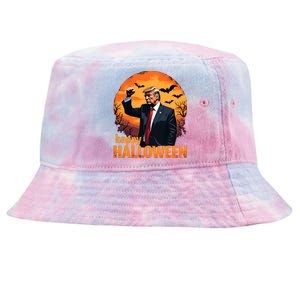 Trump Happy Halloween Trump Vance 2024 Usa Trump Halloween Tie-Dyed Bucket Hat