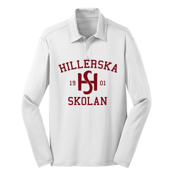 The Hillerska HS 1901 Skolan Vintage Silk Touch Performance Long Sleeve Polo