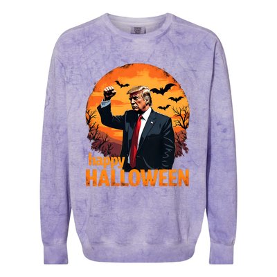 Trump Happy Halloween Trump Vance 2024 Usa Trump Halloween Colorblast Crewneck Sweatshirt