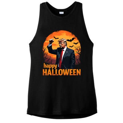 Trump Happy Halloween Trump Vance 2024 Usa Trump Halloween Ladies PosiCharge Tri-Blend Wicking Tank