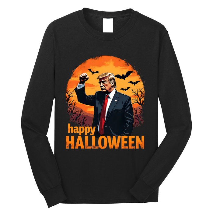 Trump Happy Halloween Trump Vance 2024 Usa Trump Halloween Long Sleeve Shirt