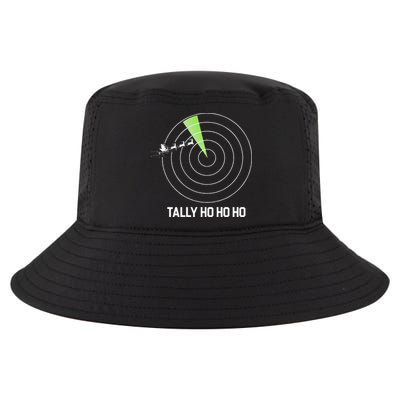 Tally Ho Ho Ho Air Traffic Controller Pilot Christmas Cool Comfort Performance Bucket Hat