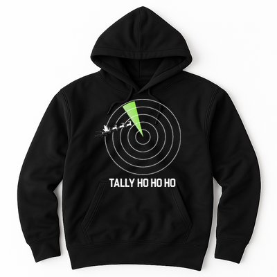 Tally Ho Ho Ho Air Traffic Controller Pilot Christmas Hoodie