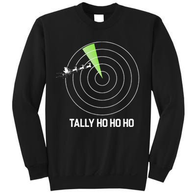 Tally Ho Ho Ho Air Traffic Controller Pilot Christmas Sweatshirt