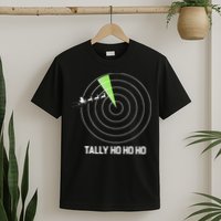 Tally Ho Ho Ho Air Traffic Controller Pilot Christmas T-Shirt