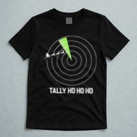 Tally Ho Ho Ho Air Traffic Controller Pilot Christmas T-Shirt