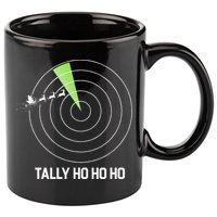 Tally Ho Ho Ho Air Traffic Controller Pilot Christmas 11oz C Handle Ceramic Mug