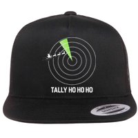 Tally Ho Ho Ho Air Traffic Controller Pilot Christmas Flat Bill Trucker Hat