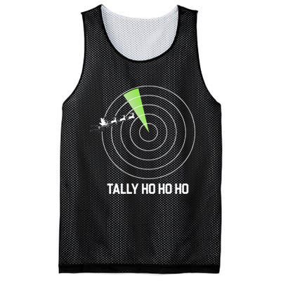 Tally Ho Ho Ho Air Traffic Controller Pilot Christmas Mesh Reversible Basketball Jersey Tank