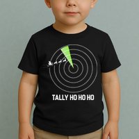 Tally Ho Ho Ho Air Traffic Controller Pilot Christmas Toddler T-Shirt