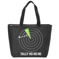 Tally Ho Ho Ho Air Traffic Controller Pilot Christmas Zip Tote Bag