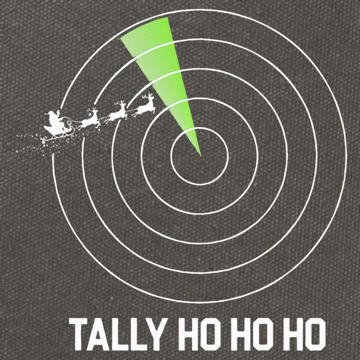 Tally Ho Ho Ho Air Traffic Controller Pilot Christmas Cotton Canvas Backpack