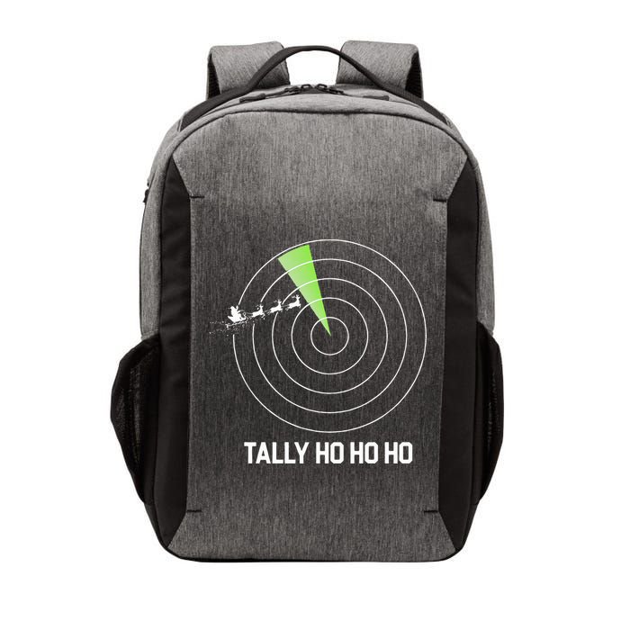 Tally Ho Ho Ho Air Traffic Controller Pilot Christmas Vector Backpack