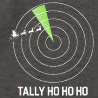 Tally Ho Ho Ho Air Traffic Controller Pilot Christmas Vector Backpack