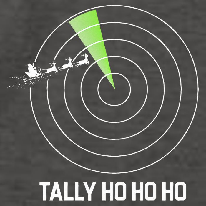 Tally Ho Ho Ho Air Traffic Controller Pilot Christmas Vector Backpack