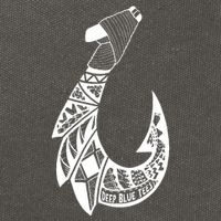 Tribal Hawaiian Hook Fishing Cotton Canvas Backpack
