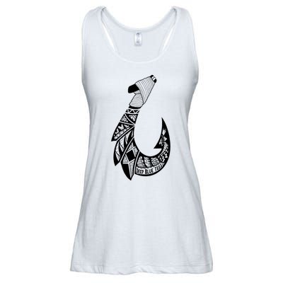 Tribal Hawaiian Hook Fishing Ladies Essential Flowy Tank