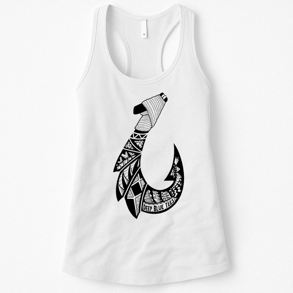 Tribal Hawaiian Hook Fishing Womens Tank Top
