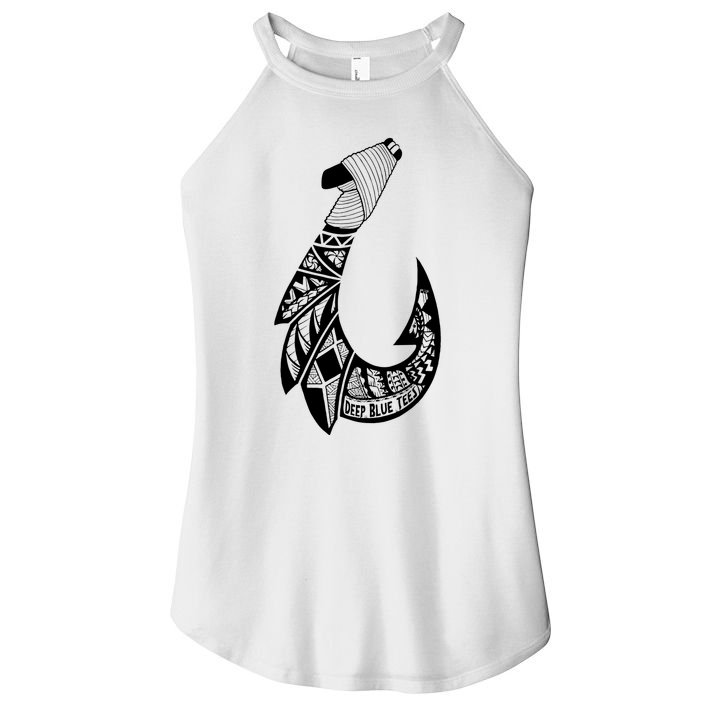 Tribal Hawaiian Hook Fishing Women's Perfect Tri Rocker Tank