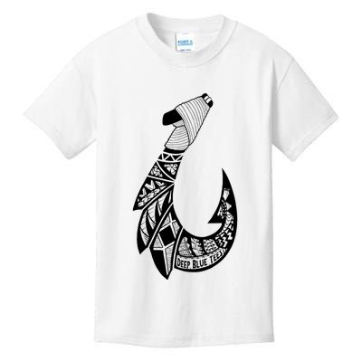 Tribal Hawaiian Hook Fishing Kids T-Shirt