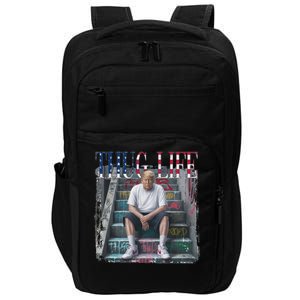 Trump Hip Hop Thug Life America Flag Vote Felon Conviction Impact Tech Backpack