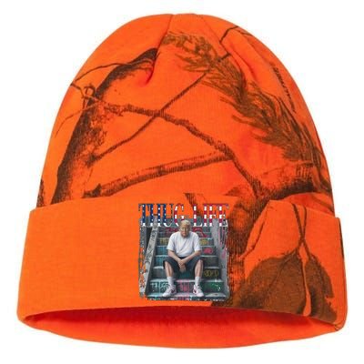 Trump Hip Hop Thug Life America Flag Vote Felon Conviction Kati Licensed 12" Camo Beanie