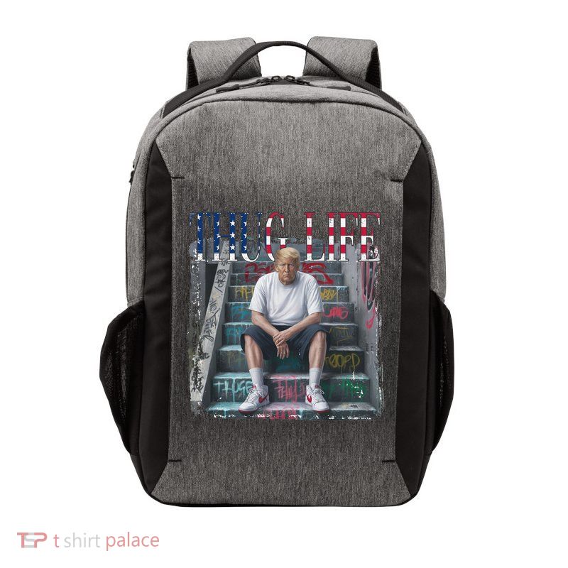 Trump Hip Hop Thug Life America Flag Vote Felon Conviction Vector Backpack