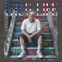 Trump Hip Hop Thug Life America Flag Vote Felon Conviction Vector Backpack