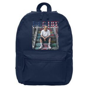 Trump Hip Hop Thug Life America Flag Vote Felon Conviction 16 in Basic Backpack