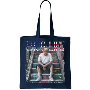 Trump Hip Hop Thug Life America Flag Vote Felon Conviction Tote Bag