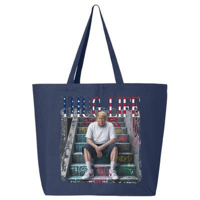 Trump Hip Hop Thug Life America Flag Vote Felon Conviction 25L Jumbo Tote