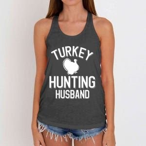 Turkey Hunting Husband Cool Turkey Hunting Family Meaningful Gift Women's Knotted Racerback Tank