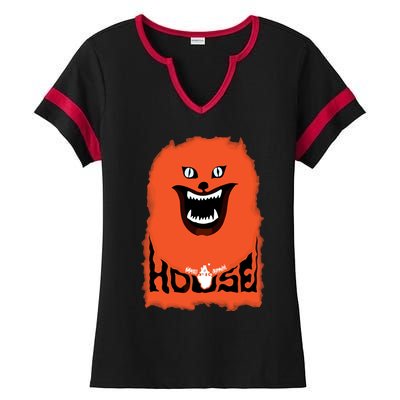 The House Hausu Ladies Halftime Notch Neck Tee