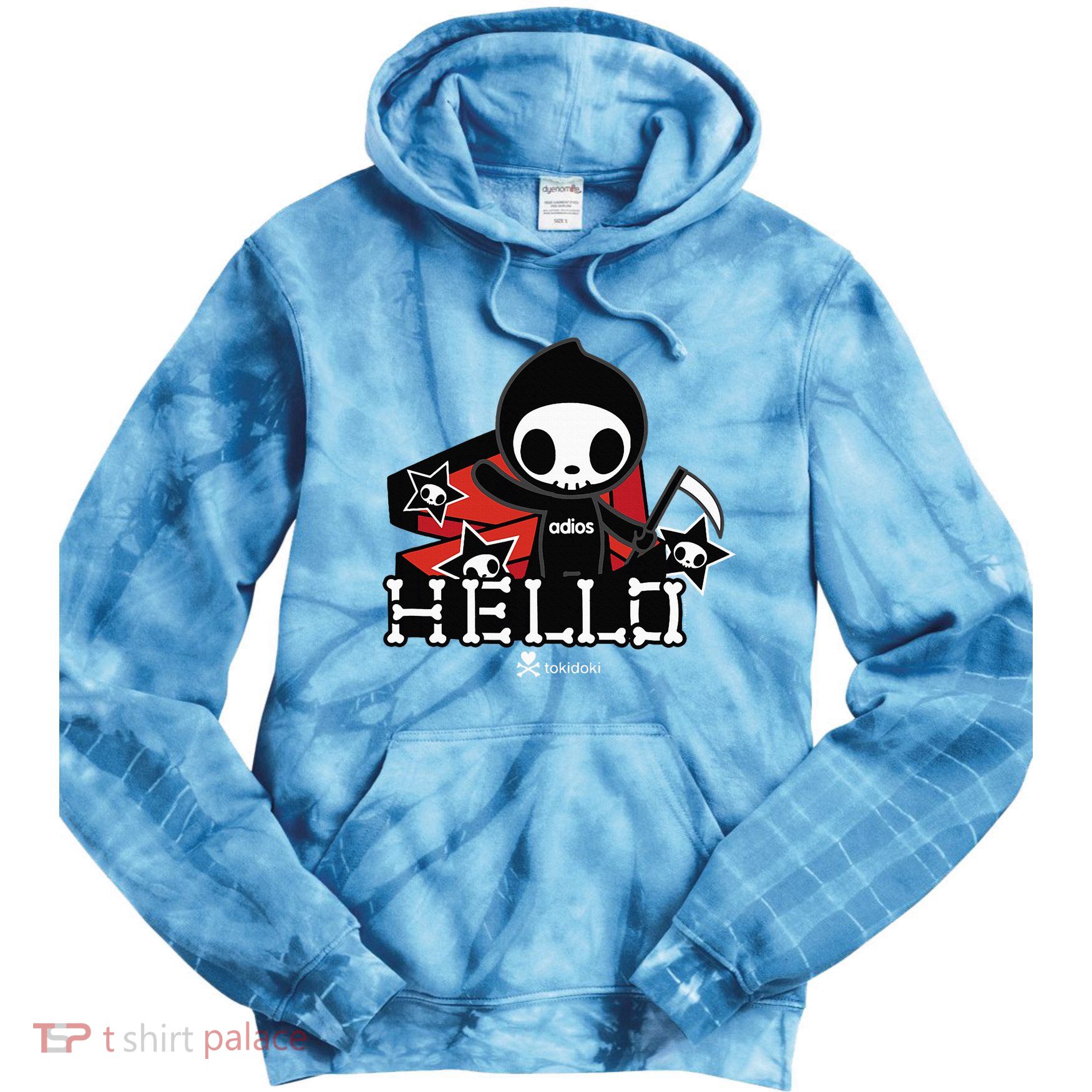 Tokidoki Halloween Hello Adios Coming Out Of Coffin Tie Dye Hoodie