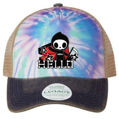 Tokidoki Halloween Hello Adios Coming Out Of Coffin Legacy Tie Dye Trucker Hat