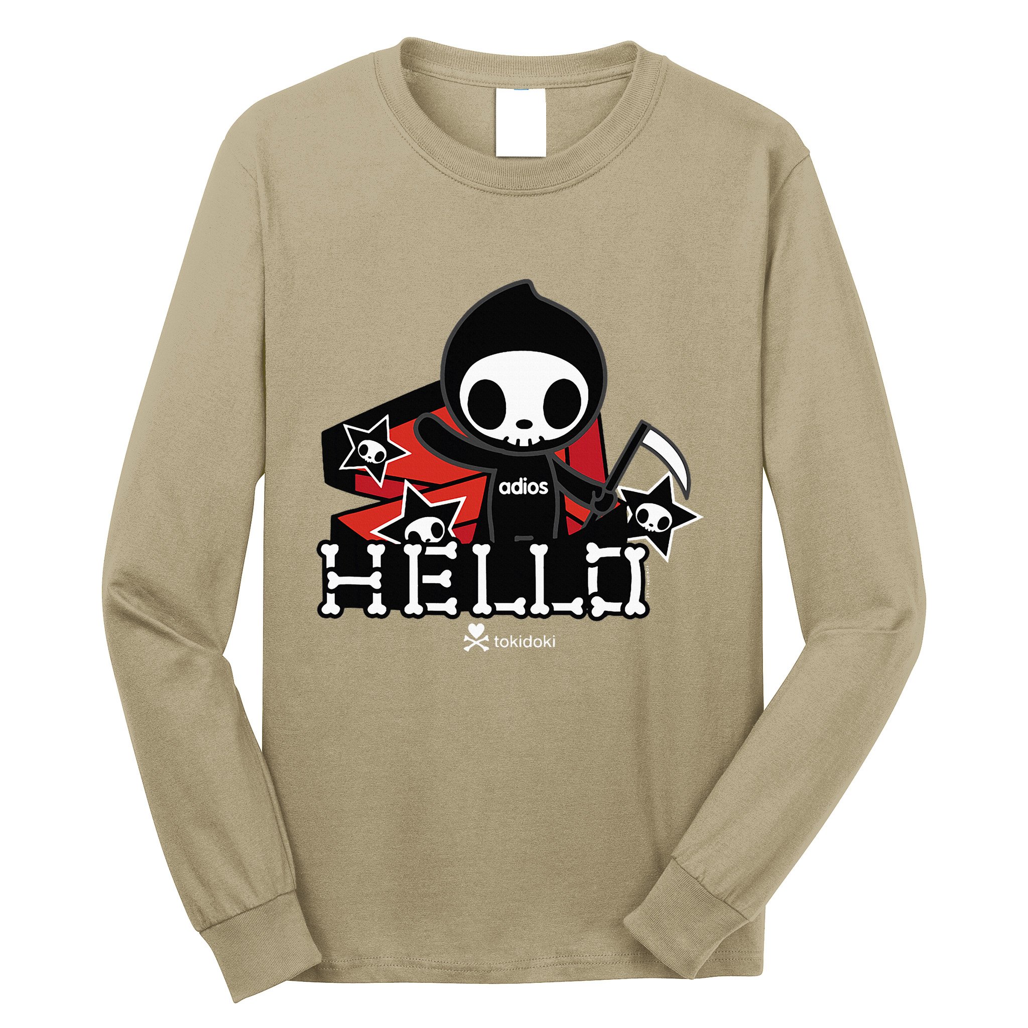 Tokidoki Halloween Hello Adios Coming Out Of Coffin Long Sleeve Shirt