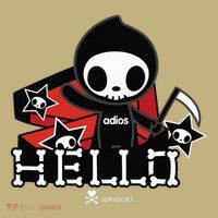 Tokidoki Halloween Hello Adios Coming Out Of Coffin Button