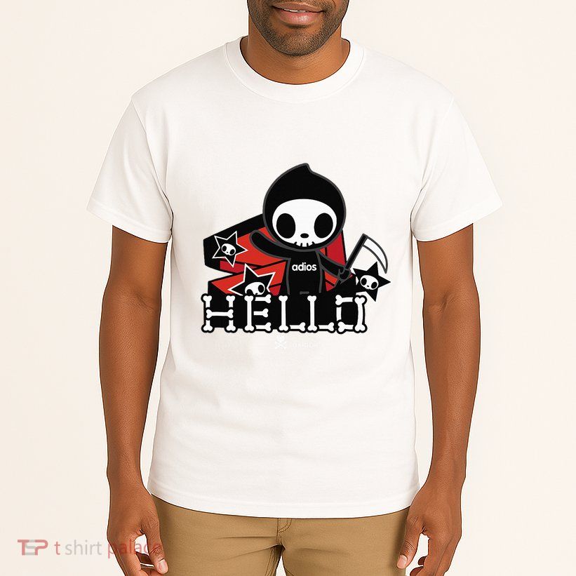 Tokidoki Halloween Hello Adios Coming Out Of Coffin Tall T-Shirt