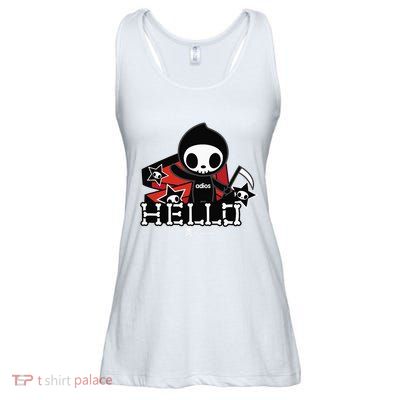 Tokidoki Halloween Hello Adios Coming Out Of Coffin Ladies Essential Flowy Tank