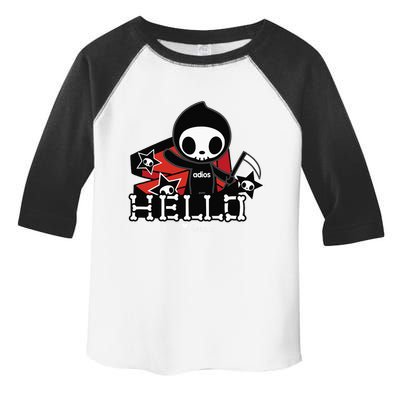 Tokidoki Halloween Hello Adios Coming Out Of Coffin Toddler Fine Jersey T-Shirt
