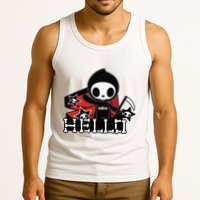 Tokidoki Halloween Hello Adios Coming Out Of Coffin Tank Top