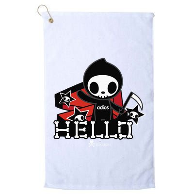 Tokidoki Halloween Hello Adios Coming Out Of Coffin Golf Towel