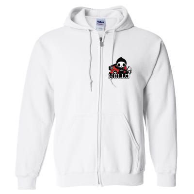 Tokidoki Halloween Hello Adios Coming Out Of Coffin Full Zip Hoodie