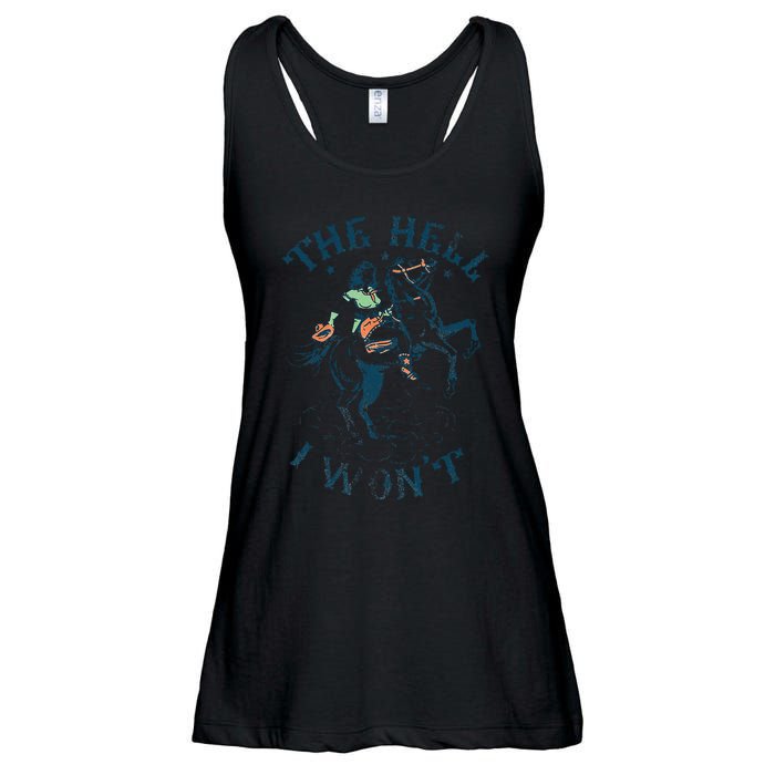 The Hell I WonT! Badass Vintage Western Rodeo Cowgirl Gift Ladies Essential Flowy Tank