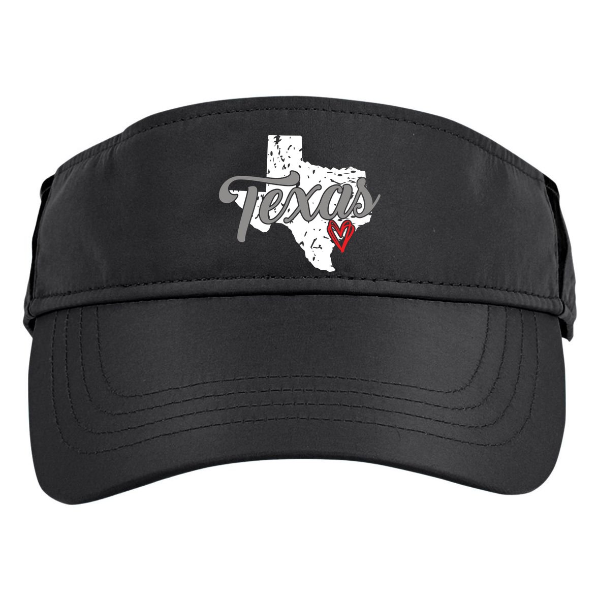 Texas Heart I Love Texas Adult Drive Performance Visor