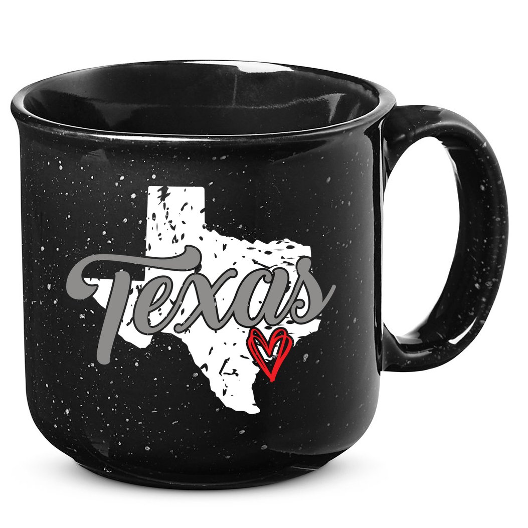 Texas Heart I Love Texas 15oz Campfire Ceramic Mug