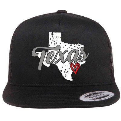Texas Heart I Love Texas Flatbill Hat