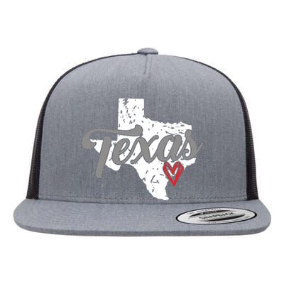 Texas Heart I Love Texas Flat Bill Trucker Hat